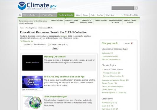 Find and download scientifically and pedagogically reviewed digital resources for teaching about climate's influence on you and society and your influence on climate.
