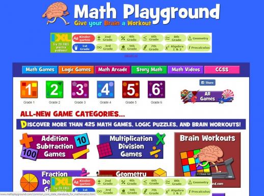 Math Playground is an educational site filled with engaging math games, challenging logic puzzles, computation practice, problem solving activities and math videos. Children are encouraged to explore a variety of math concepts, from whole numbers and fractions to algebra and geometry... by Math Playground 16 Prescott Street Wellesley Hills, MA 02481  colleen_king@mathplayground.com